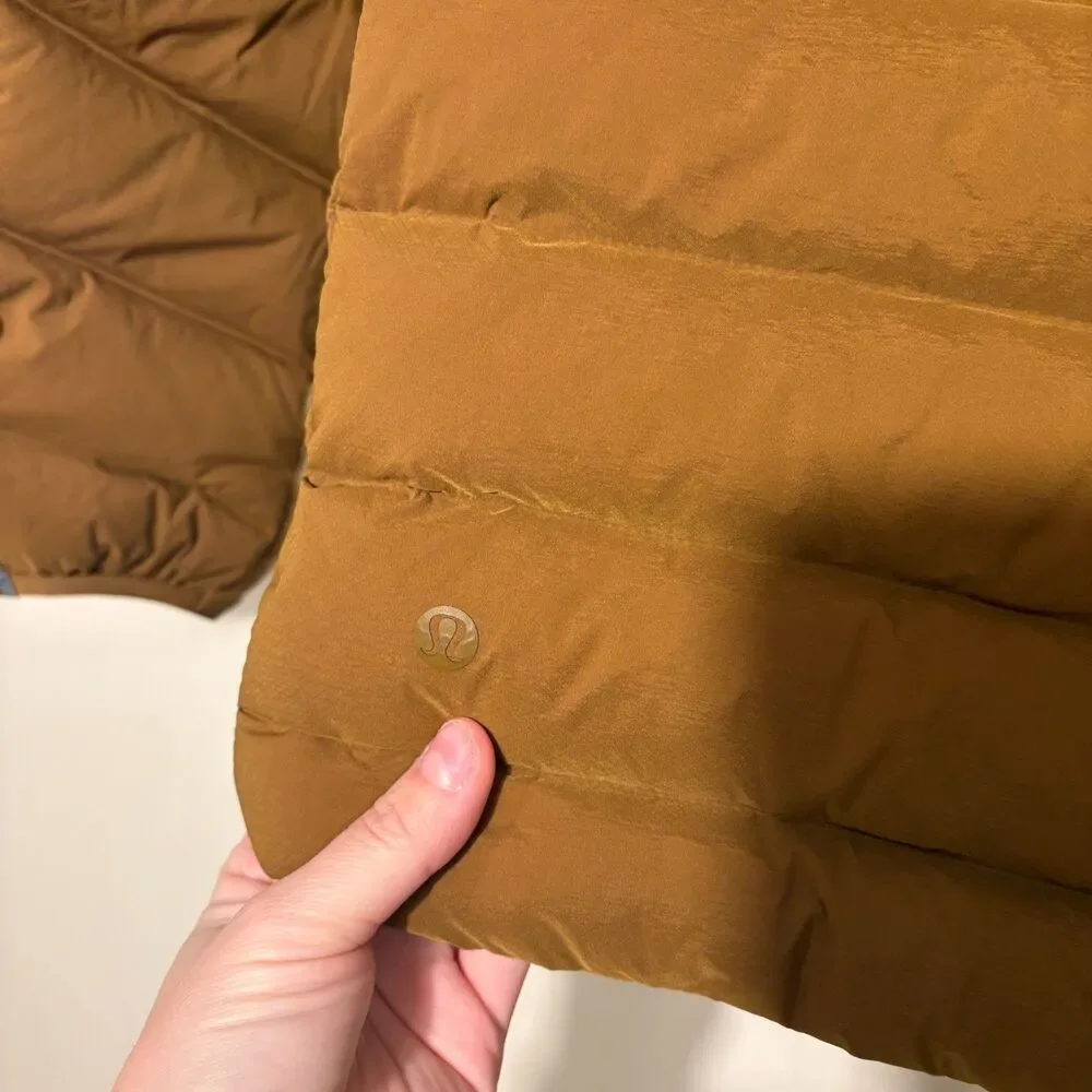 Lululemon Down Full Zip Puffer Jacket Brown XS